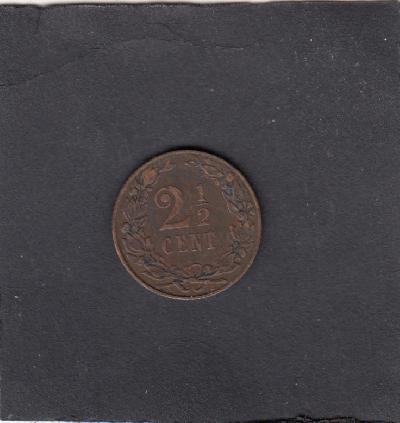 Beschrijving: 2 1/2 Cent WILHELMINA